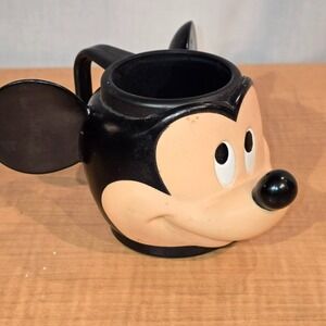 Vintage 1980s Disney Mickey Mouse Applause Inc 3DHead Face with Ears Plastic Cup